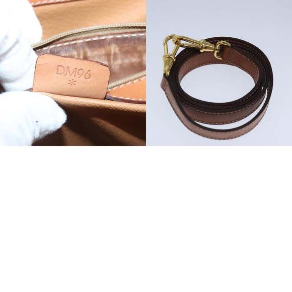 CELINE Macadam Canvas Hand Bag Pvc Leather Brown Gold - Picture 13 of 13